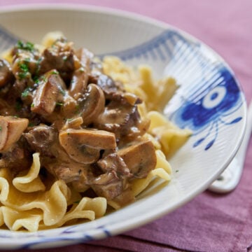 Recipe for making the best Beef Stroganoff.