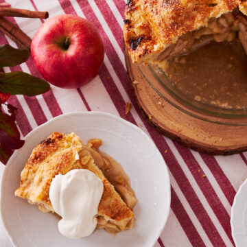 This recipe makes the best apple pie ever, with a flaky all-butter crust overstuffed with sweet autumn apples.