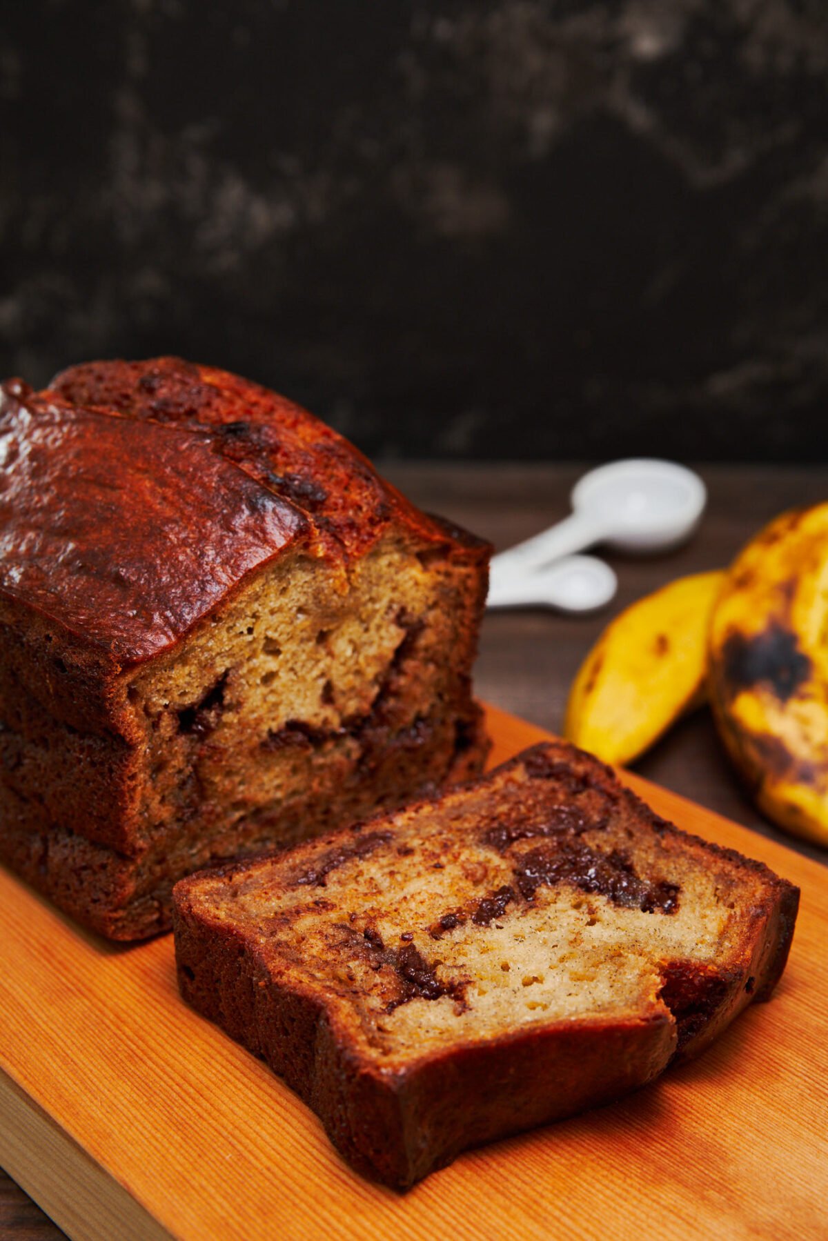 With a tender buttery crumb, bold banana flavor, and big hunks of chocolate, this is the best banana bread recipe ever.