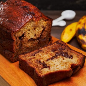 With a tender buttery crumb, bold banana flavor, and big hunks of chocolate, this is the best banana bread recipe ever.