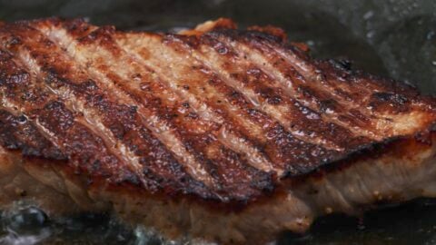 Chaliapin steak with a browned crust