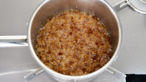 Caramelizing the sugar before adding the chocolate makes the best hot fudge.