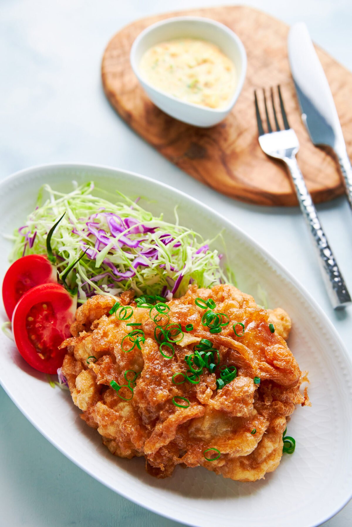 With a light crispy egg batter shell, marinated in a sweet and tangy sauce, Chicken Nanban is an irresistably delicious Japanese fried chicken.