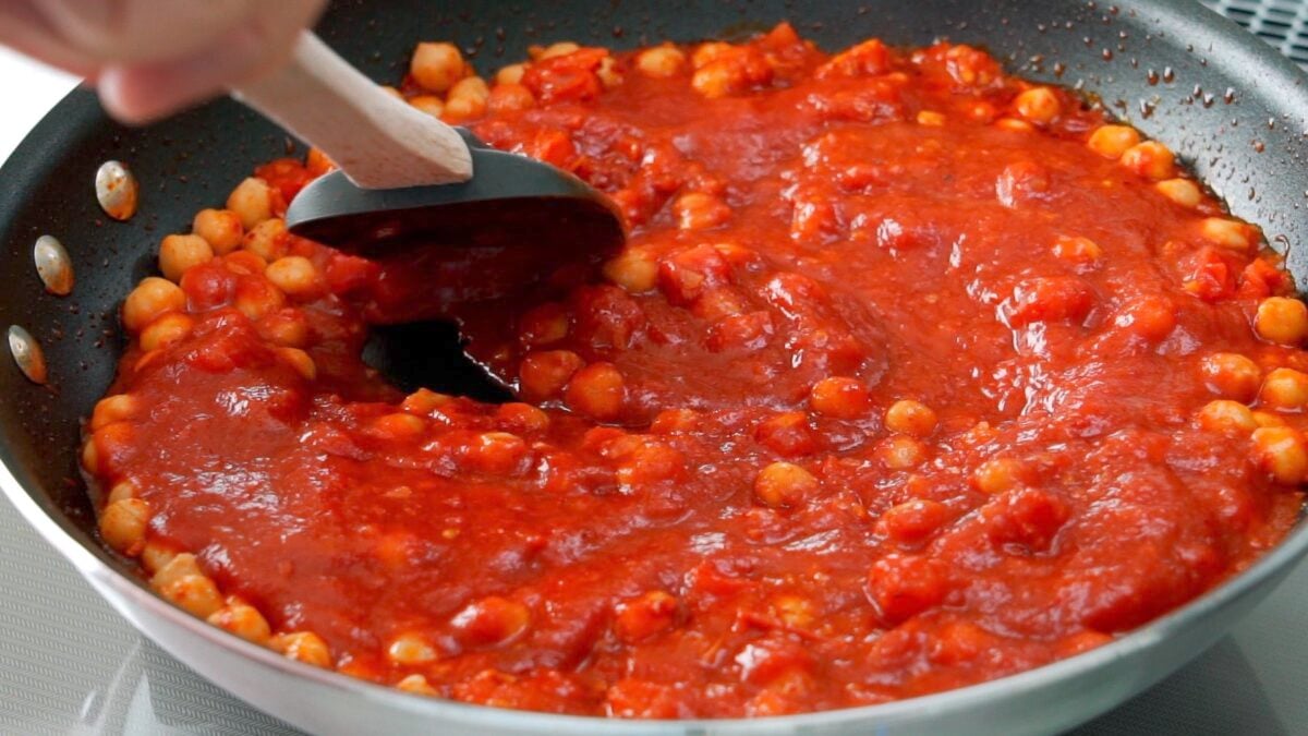 Chickpea pasta sauce.