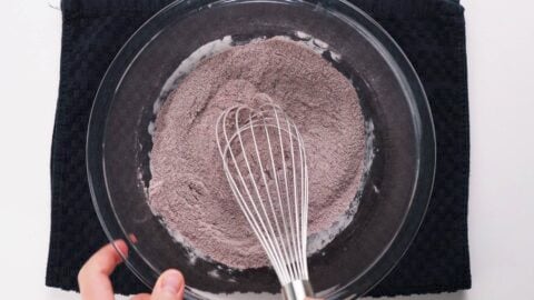 Mochi flour mixed with cocoa powder and sugar.