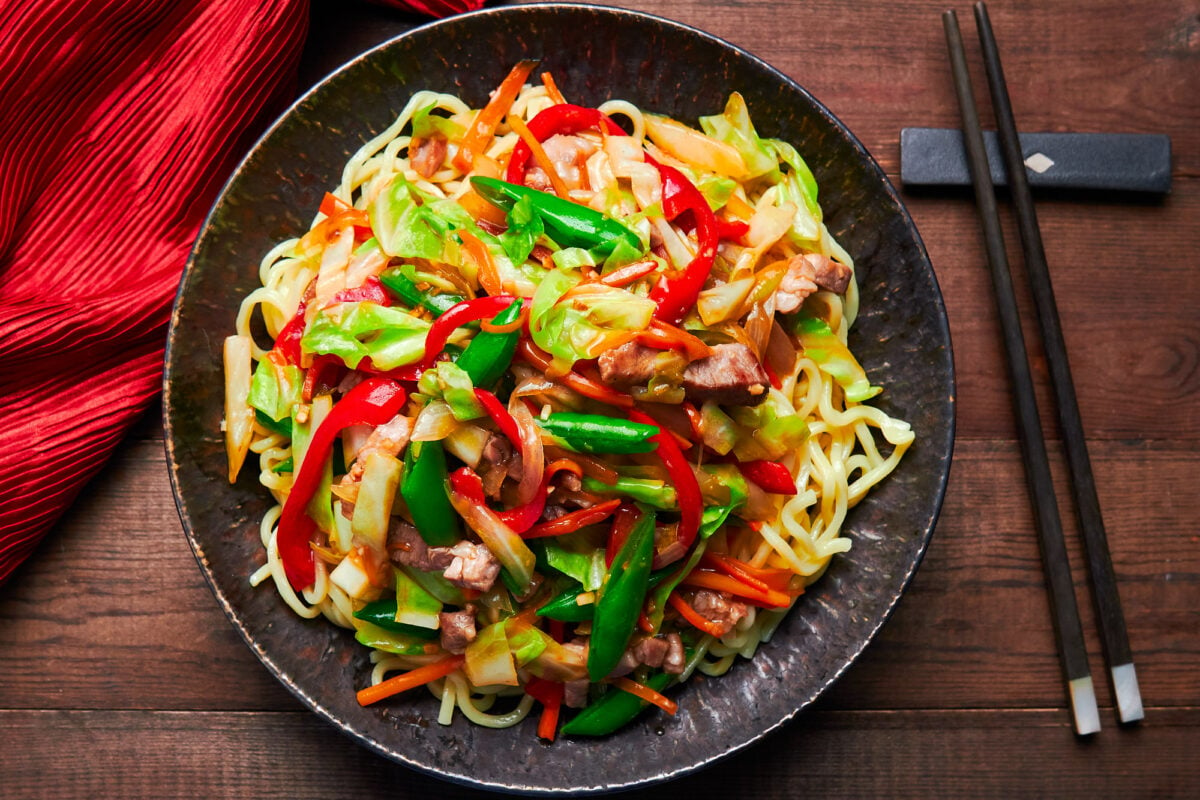 Loaded with veggies and meat and served on a bed of noodles, Chop Suey is a one-dish meal that's easy to make and delicious.