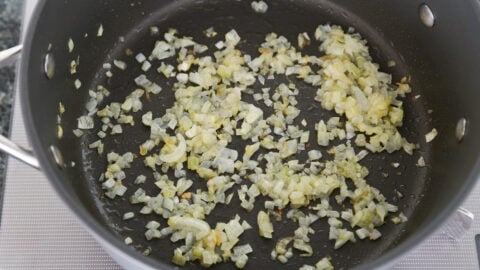 Sauteed onions adds flavor to this simple corn potage.