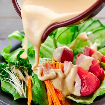 A drizzle of creamy Japanese sesame dressing levels up any green salad.