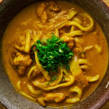 Thick udon noodles in a rich and spicy chicken curry broth make this Japanese Curry Udon a modern classic.