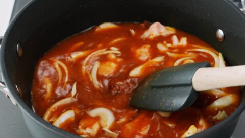 Curry soup for udon noodles.