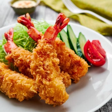 Ebi Fry is a Japanese fried shrimp that's coated in a ultra-crisp layer of panko breakcrumbs.