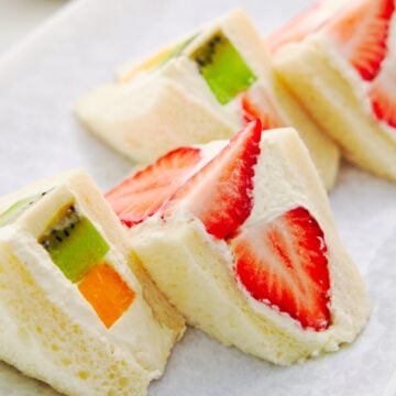 Loaded with ripe fruit and vanilla-infused cream, fruit sandwiches are an easy snack or casual dessert that comes together in minutes.