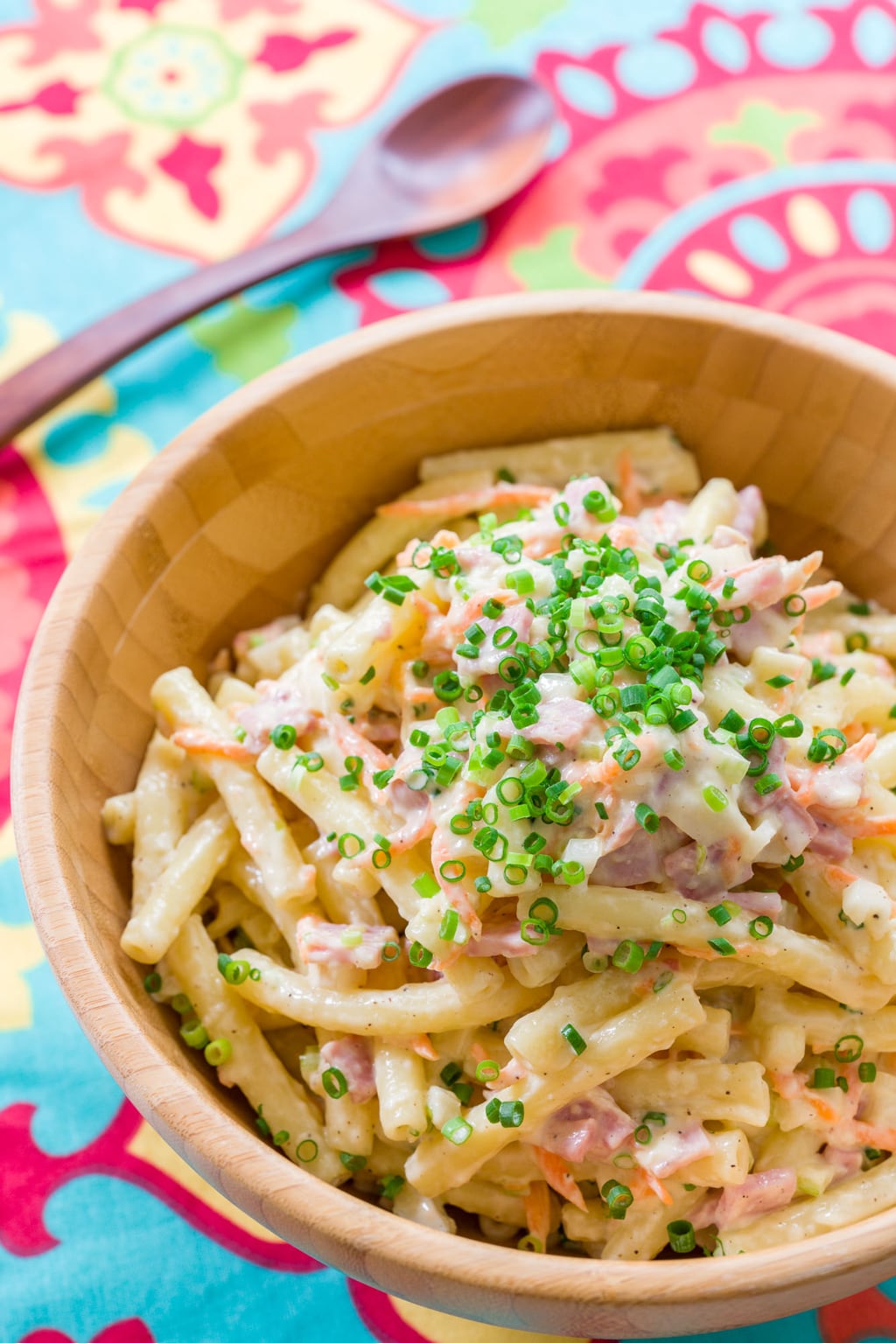 Tricks for making an ultra creamy Hawaiian Macaroni Salad, the perfect side for your plate lunch.