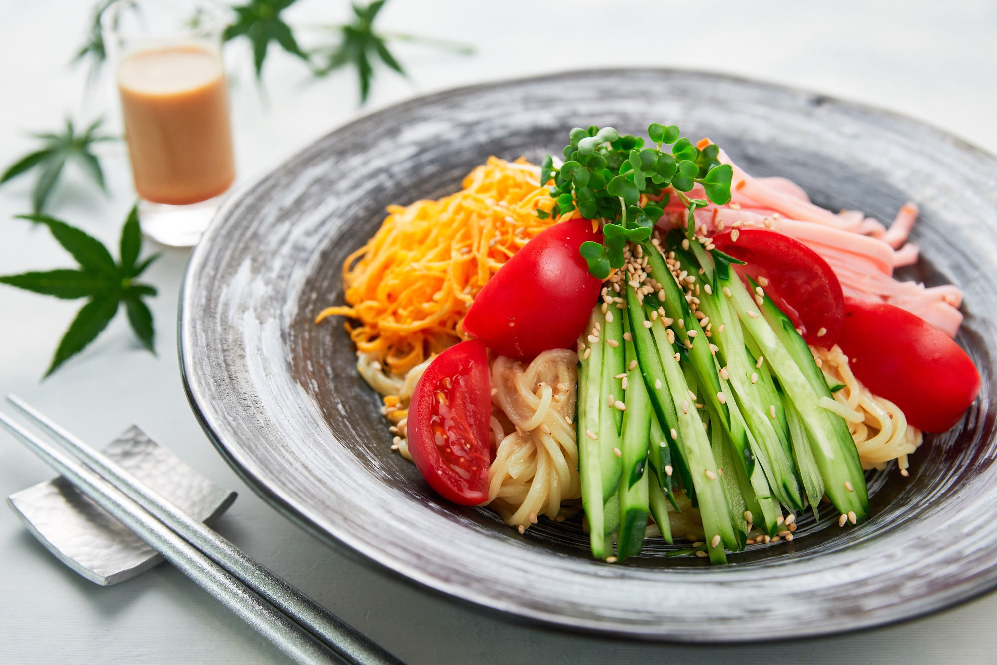 With chilled ramen noodles and loads of veggies dressed with a tangy sesame dresing, this cold ramen salad (Hiyashichuka) is perfect for a hot summer day.