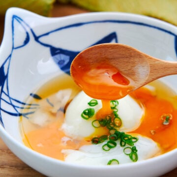 The soft creamy yolk of a hot spring egg is like cold honey.