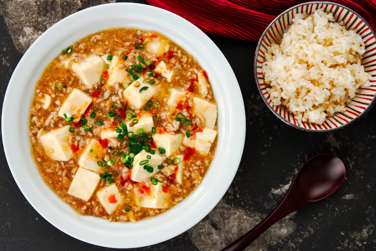 Savory and mildly spicy, the Japanese version of Mapo Tofu is an easy weeknight stir-fry that goes great over a bowl of rice.