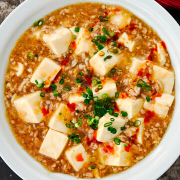 Savory and mildly spicy, the Japanese version of Mapo Tofu is an easy weeknight stir-fry that goes great over a bowl of rice.