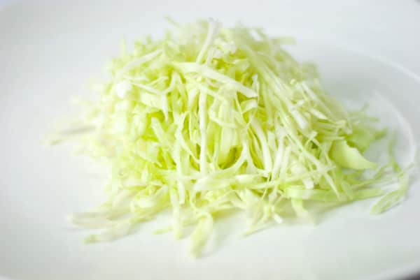 shredded cabbage