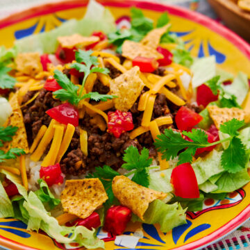 With contrasting tastes, textures, and colors, Okinawa Taco Rice is an easy delicious 1-plate meal that comes together in minutes.