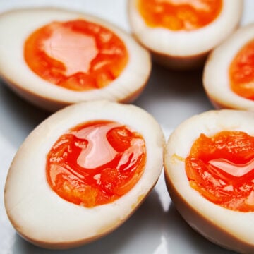 Ramen Eggs are Japanese soft-boiled eggs that are marinated in an umami-packed sauce.