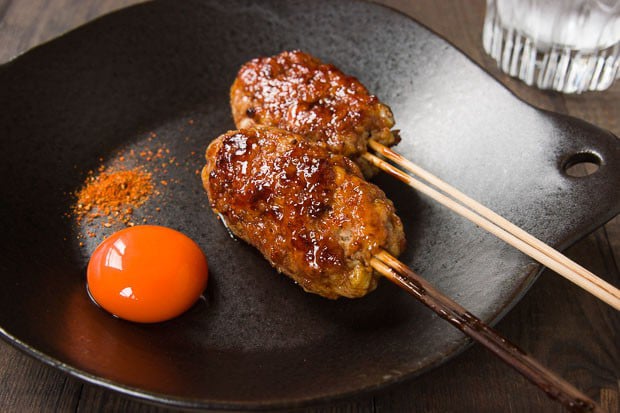 A plate of tsukune