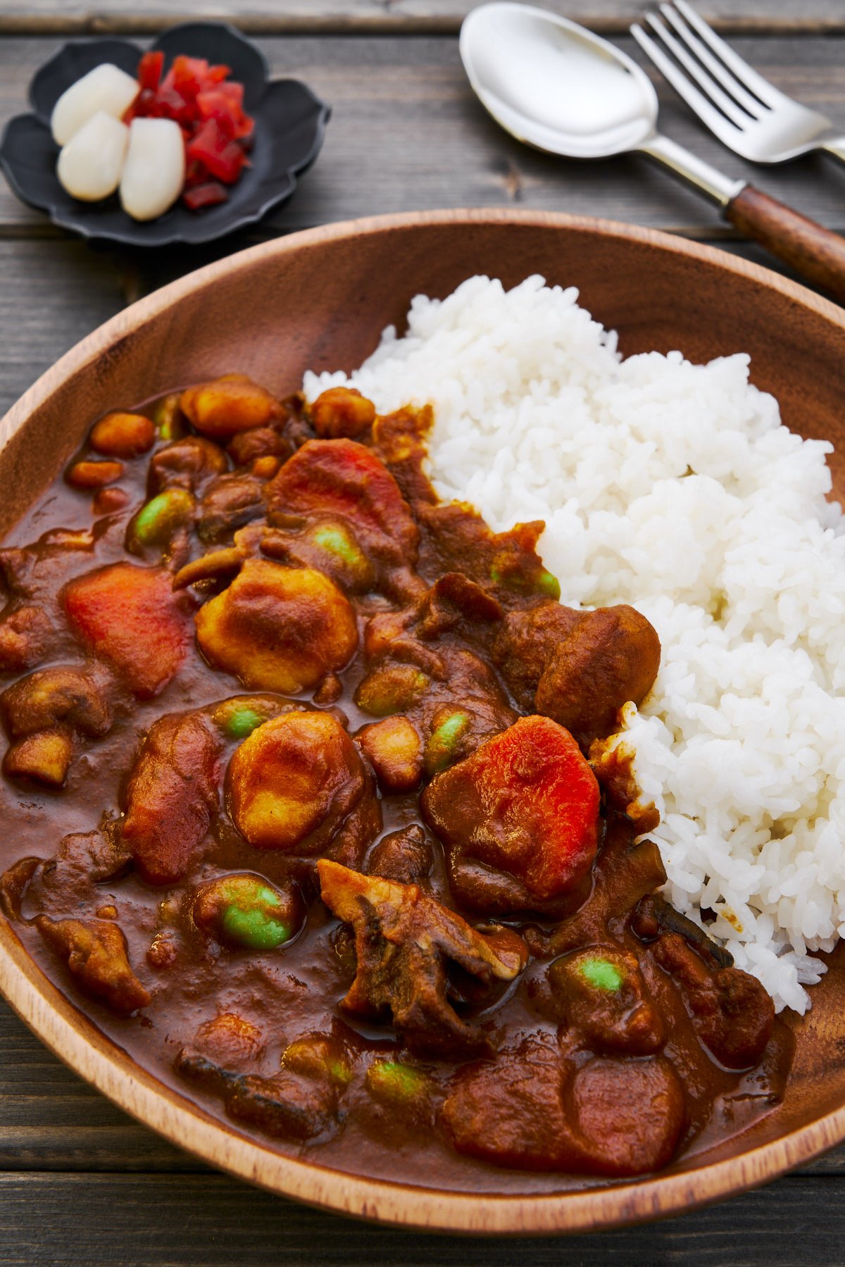 Spicy and satisfying, this vegan Japanese curry rice recreates the magical richness of this classic comfort food using the power of plants and mushrooms.