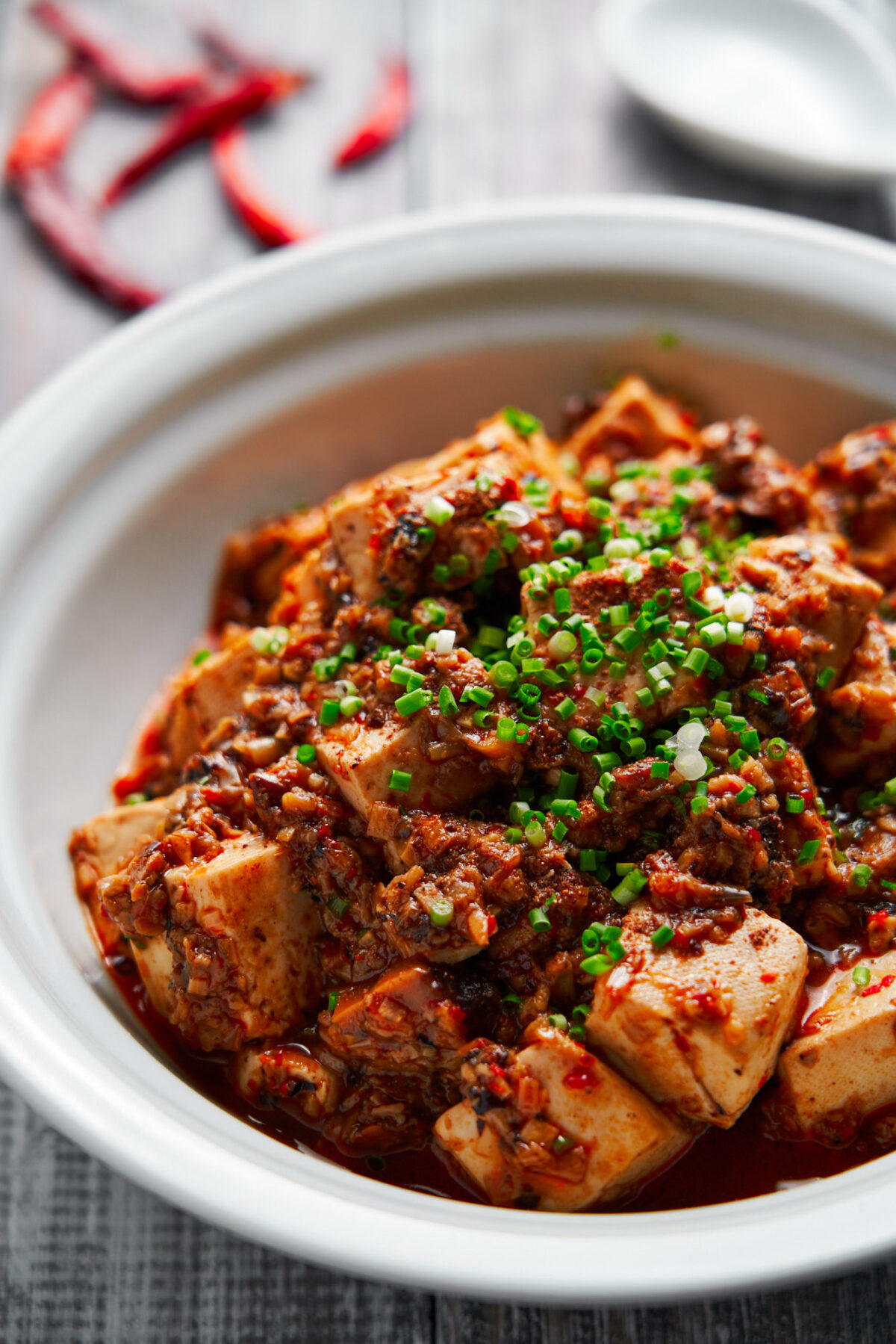 Spicy, flavorful, and satisfying, this plant-based Mapo Tofu includes a medley of ground mushrooms that give this Sichuan classic a meaty texture and flavor.