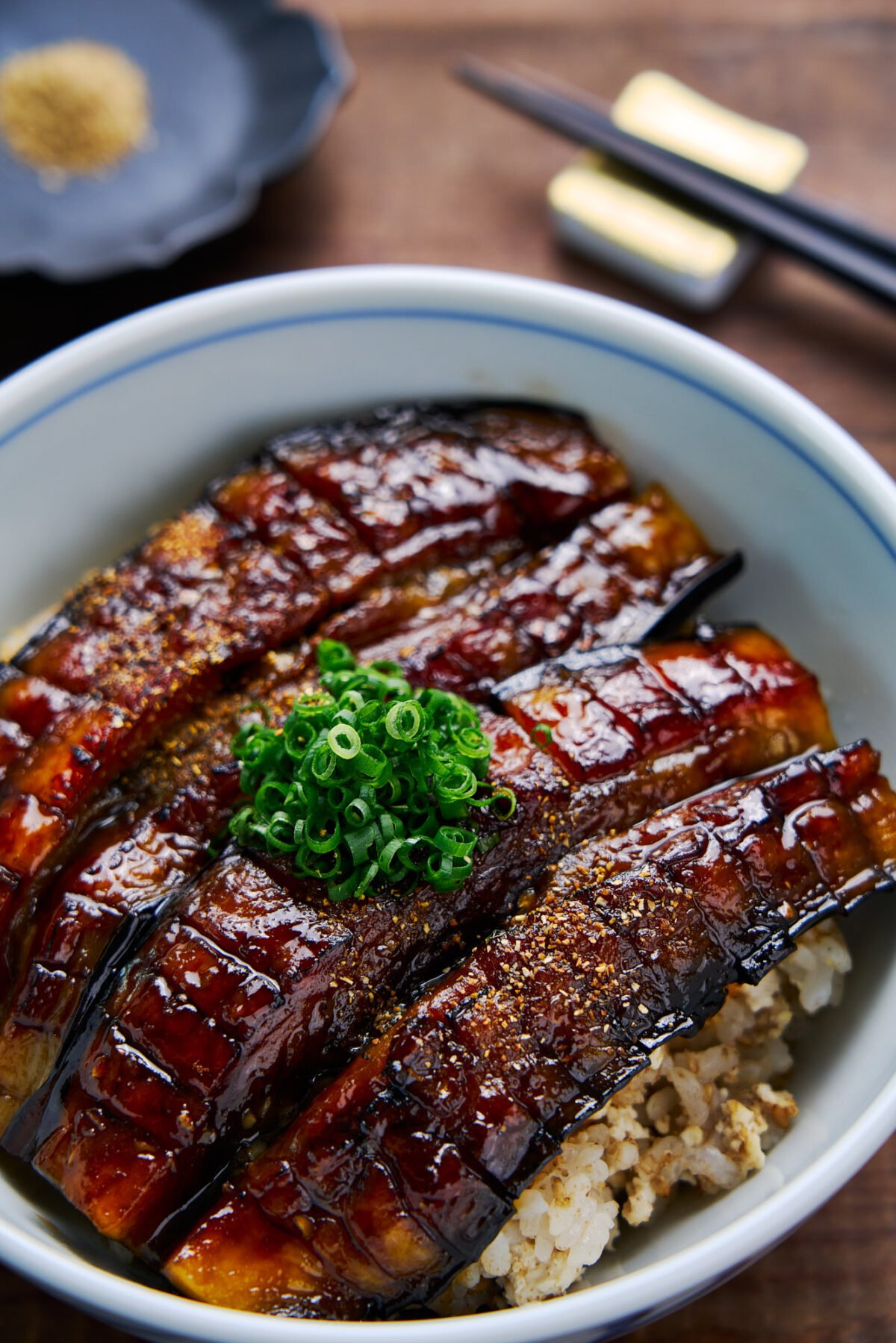 Easy, satisfying, and delicious, this classic vegan friendly alternative to Unagi Don comes together in minutes using eggplant and sweet and savory unagi sauce.