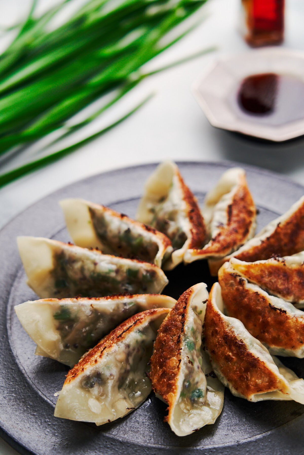 These vegetable gyoza dumplings are plant-based and yet they're umami bombs that'll make meat-eaters drool.